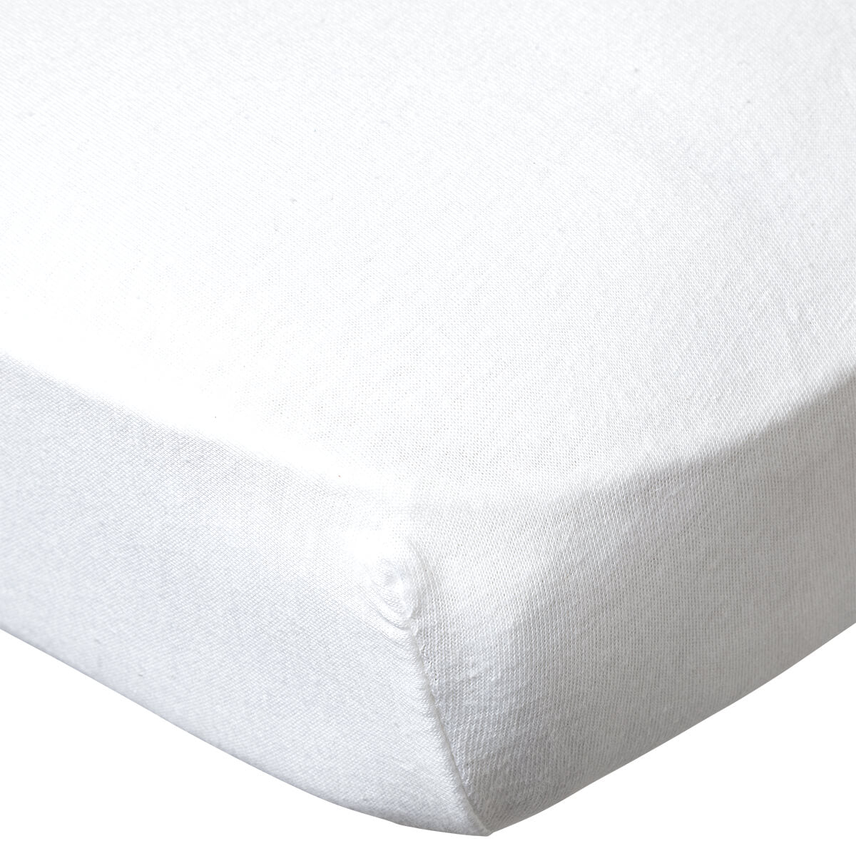 Drap housse de berceau en coton bio blanc (40 x 80 cm) - Blanc