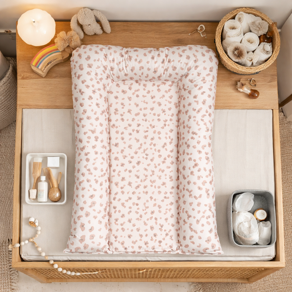 Matelas à langer Flocons 50x70 cm - Matelas à langer pour bébé en PVC - Léopard