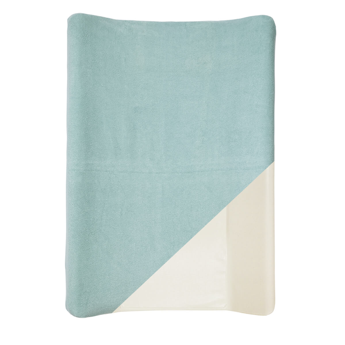 Housse pour matelas à langer 50x70 cm en Coton Blanc/Bleu Vert