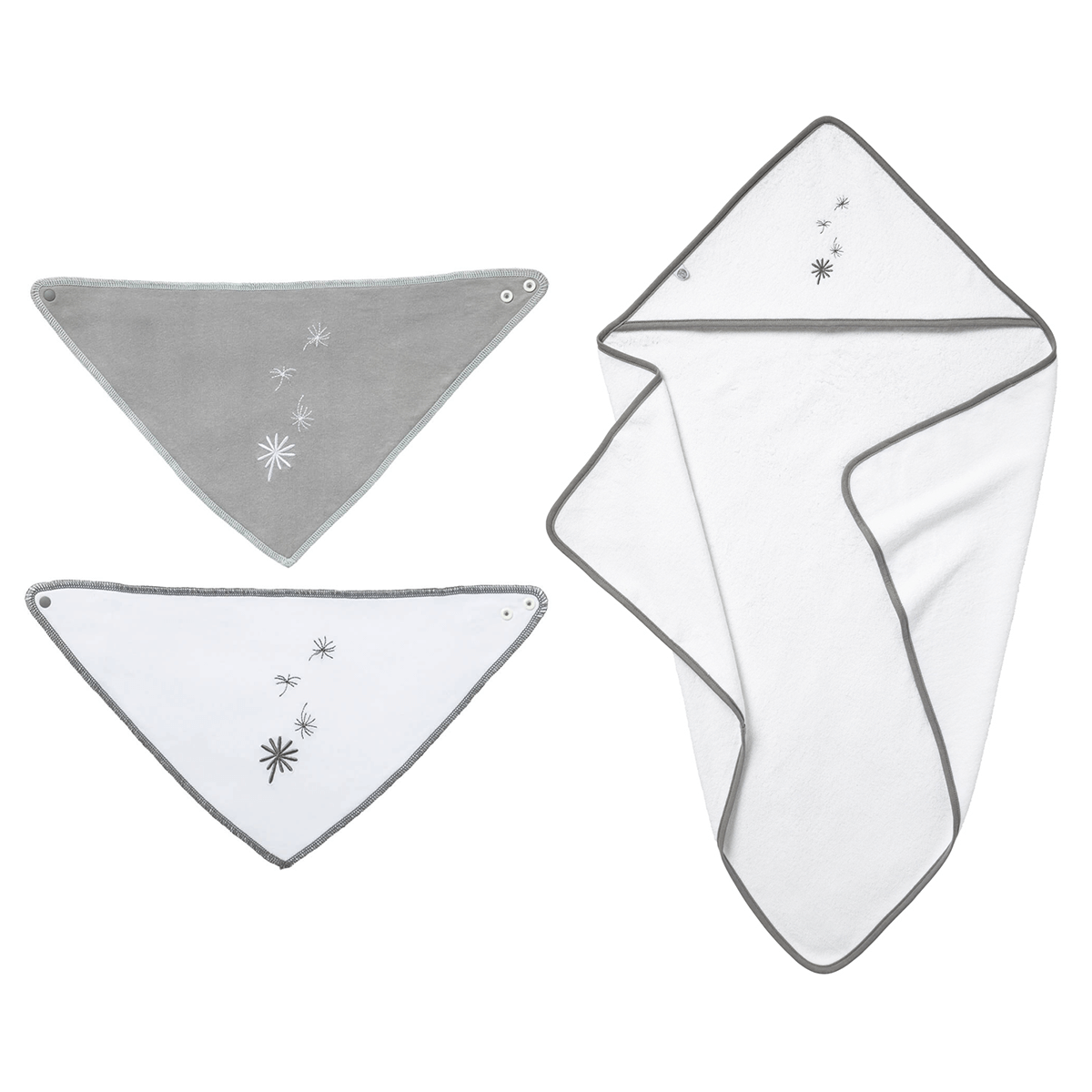 BB Kit hygiène naissance Bio Bavoirs + Cape de bain Jeune Pousse