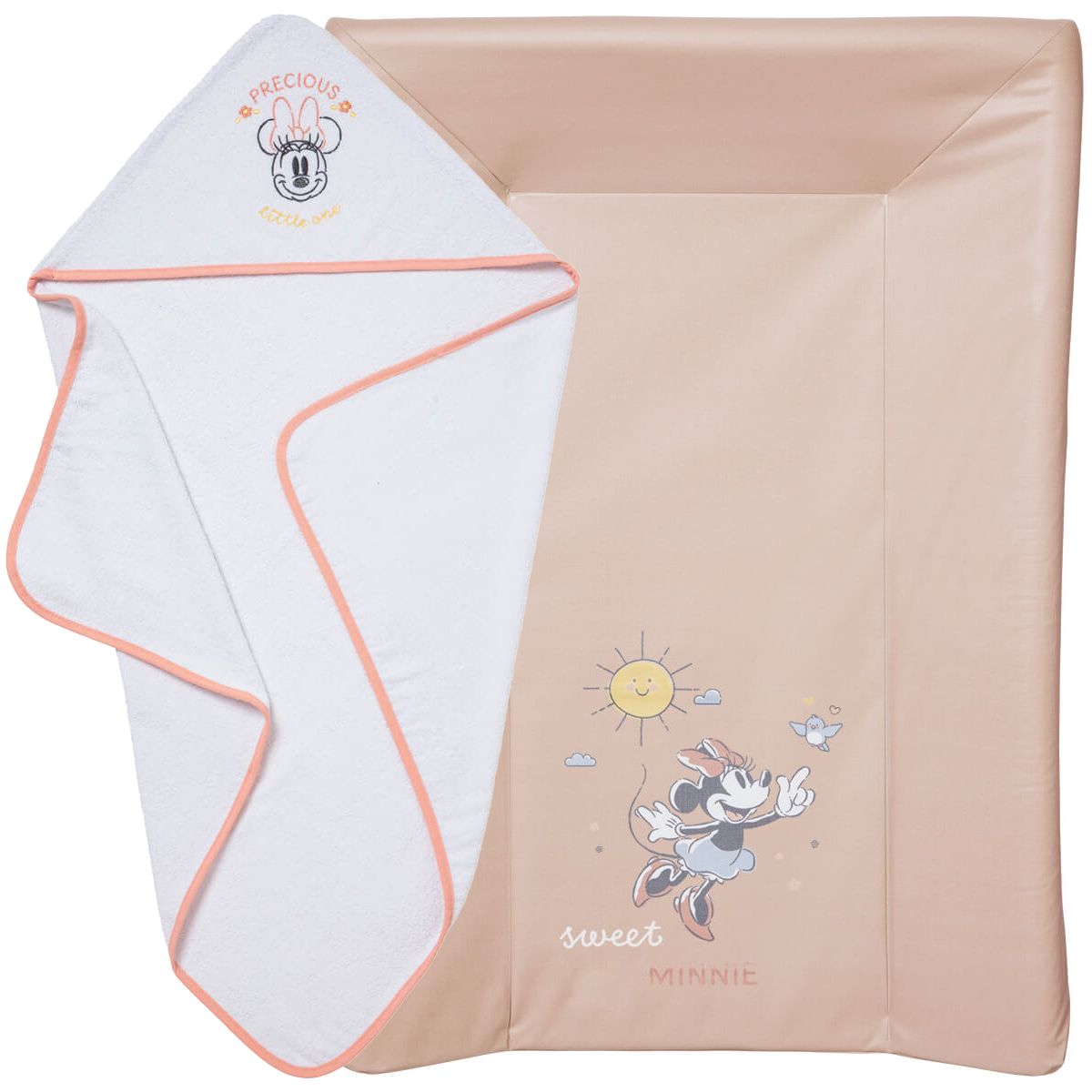 BB Kit Hygiène matelas à langer Luxe + cape de bain Minnie Good Morning