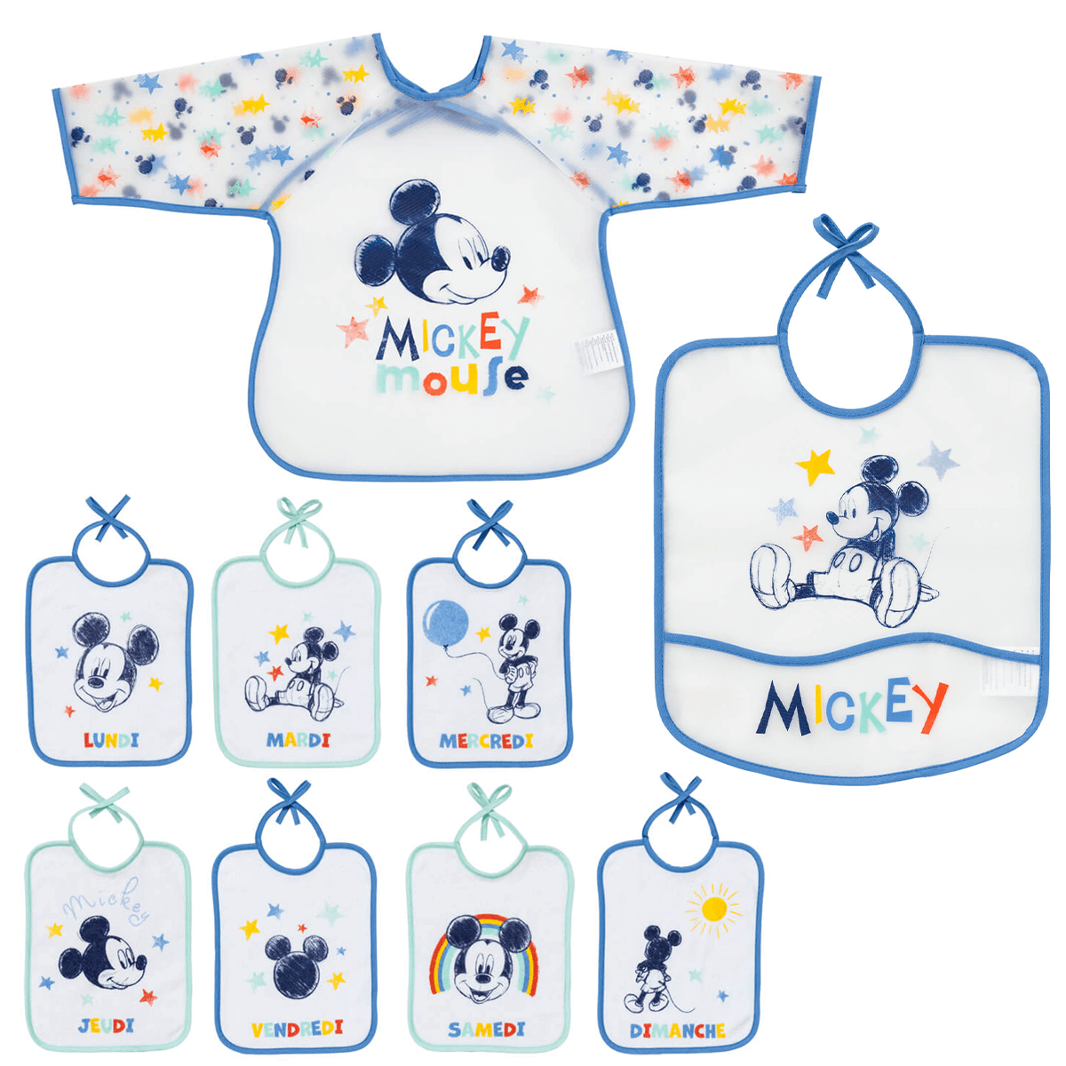 BB Kit - Bavoirs 0-18 mois Mickey Cool