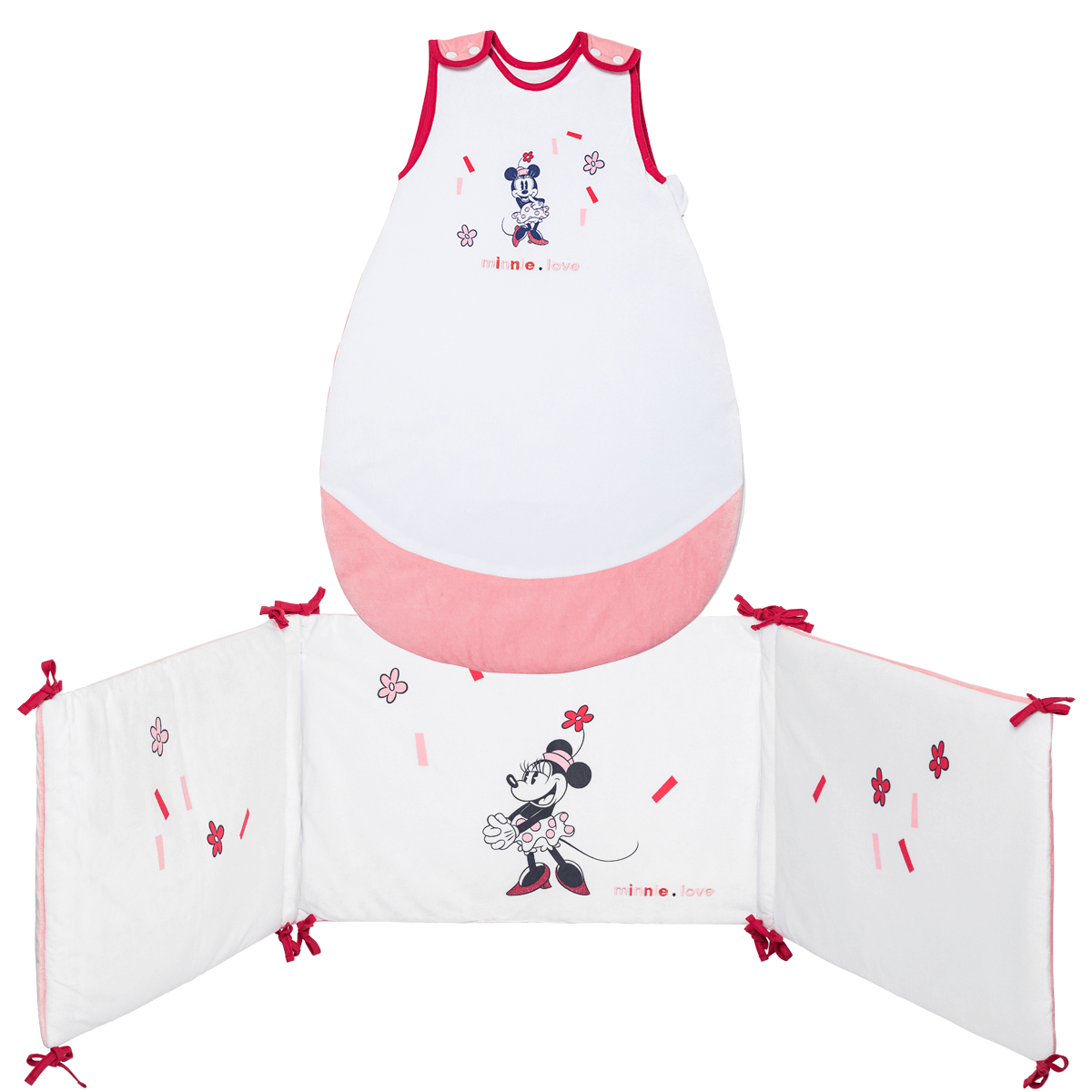 BB Kit Sommeil naissance Gigoteuse + Tour de lit Minnie Confettis