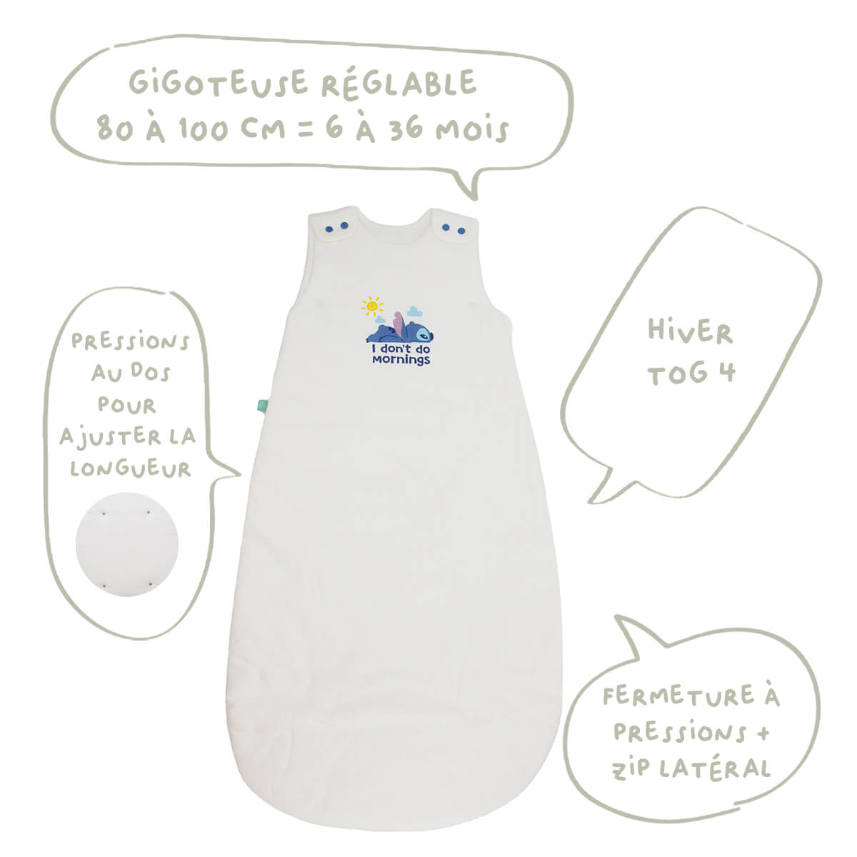 Gigoteuse hiver 6-36 mois Stitch - Gigoteuse TOG 4
