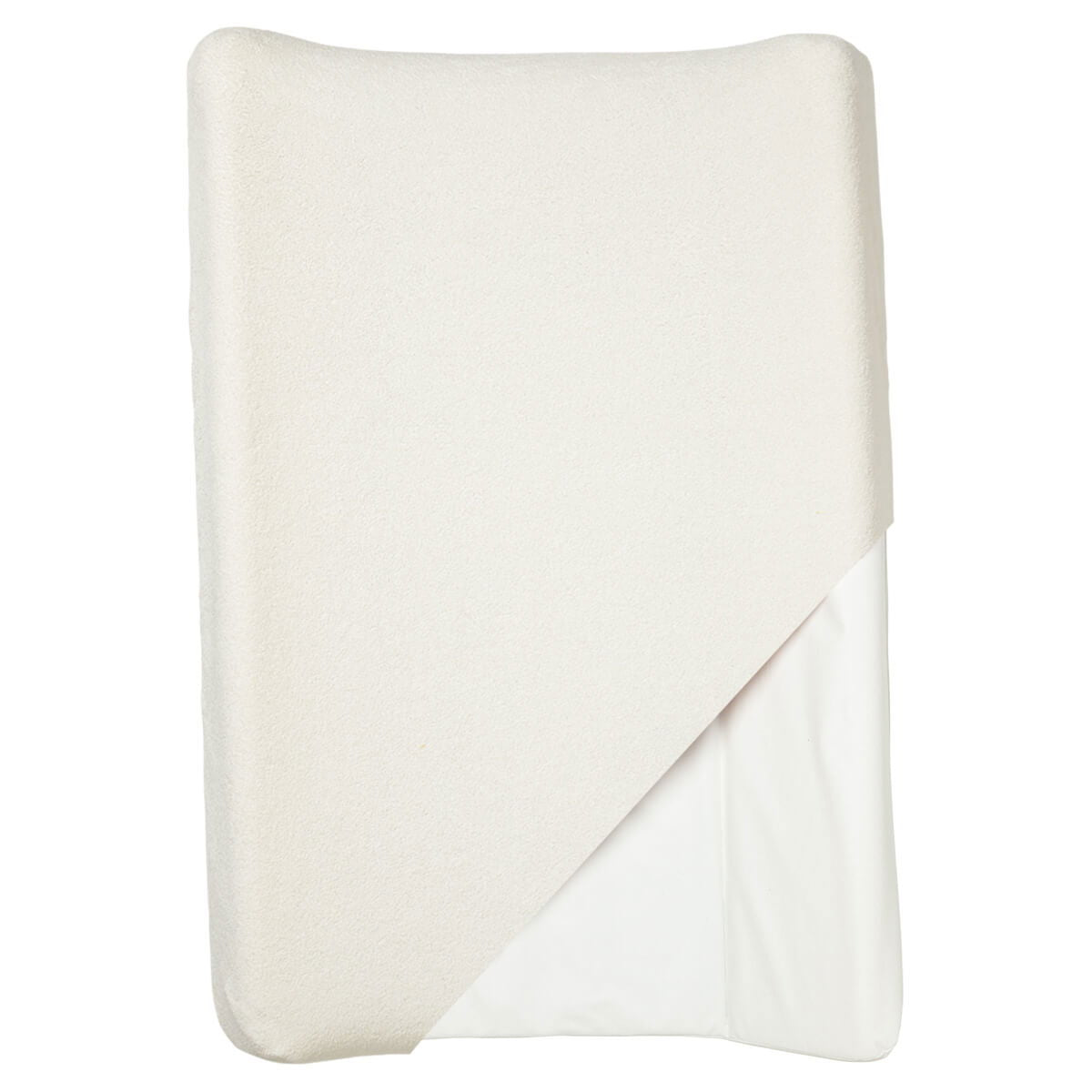 Housse de matelas à langer en éponge 50x71 cm Écru -