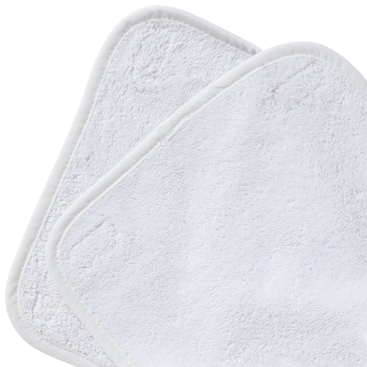Lot de 2 serviettes à scratch pour matelas à langer Luxe Blanc -