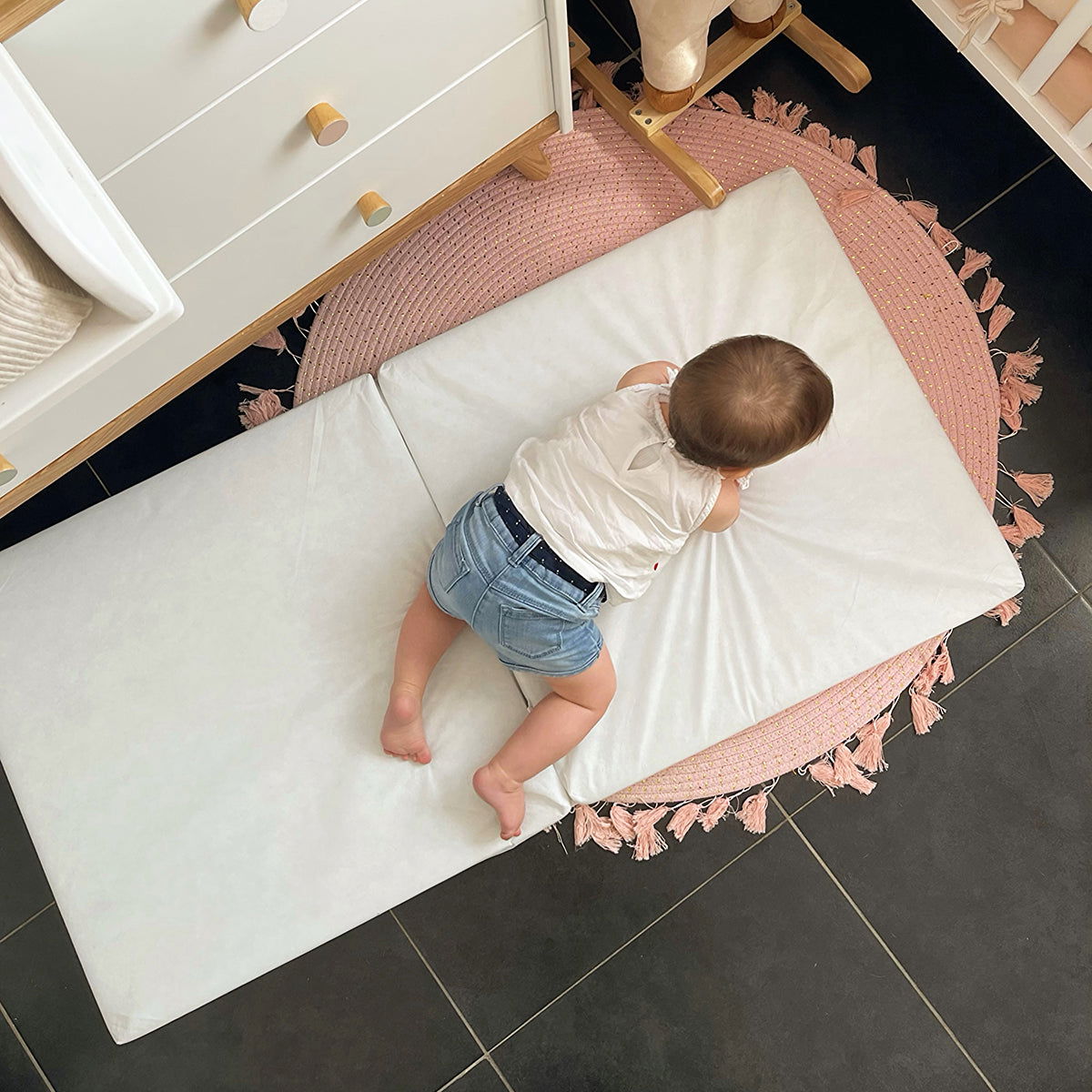 Matelas bébé pliant 24 kg/m3 - 60x120 cm -