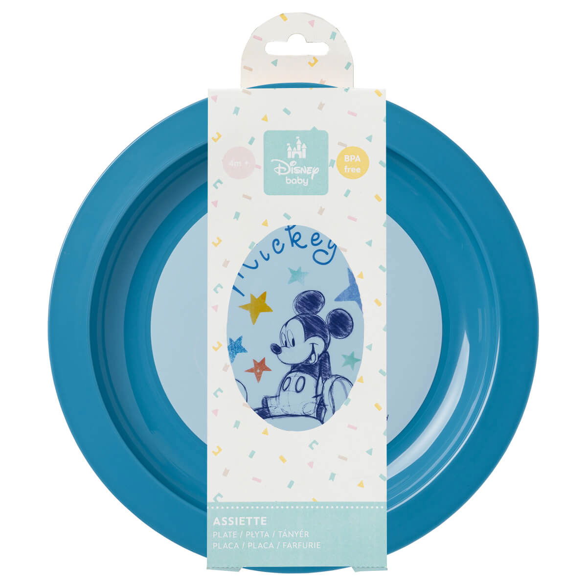 Assiette plate bébé Mickey Cool - 