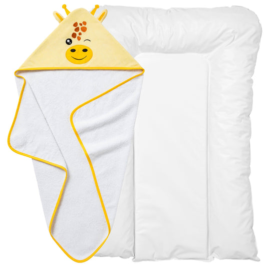BB Kit hygiène - Matelas à langer + Cape de bain Girafe