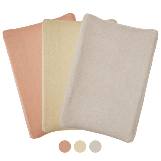 BB Kit hygiène 3 housses pour matelas à langer 50x70 cm - Tons Beige / Marron