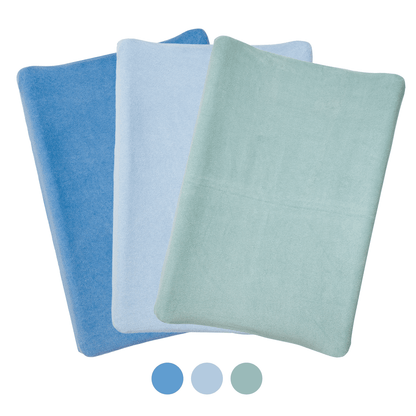 BB Kit hygiène 3 housses pour matelas à langer 50x70 cm - Tons Bleu