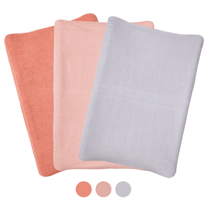 BB Kit hygiène 3 housses pour matelas à langer 50x70 cm - Tons Rose / Violet