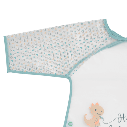 Bavoir bébé 37x42 cm imperméable - Bavoir tablier 12 mois - Dinosaures