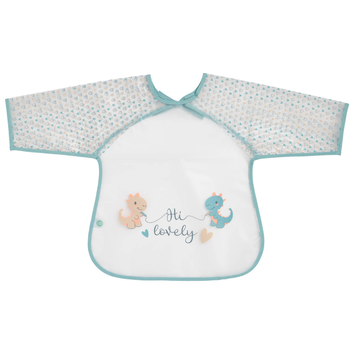 Bavoir bébé 37x42 cm imperméable - Bavoir tablier 12 mois - Dinosaures