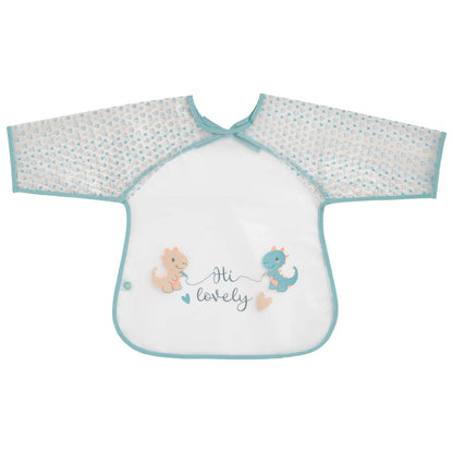Bavoir bébé 37x42 cm imperméable - Bavoir tablier 12 mois - Dinosaures
