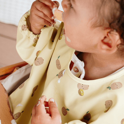 Bavoir bébé 37x42 cm imperméable - Bavoir tablier 12 mois - Fruity Kiwi