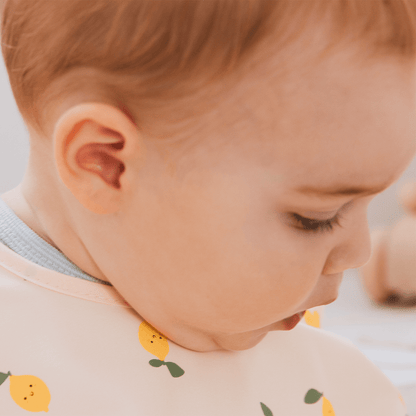 Bavoir bébé 37x42 cm imperméable - Bavoir tablier 12 mois - Fruity Citron