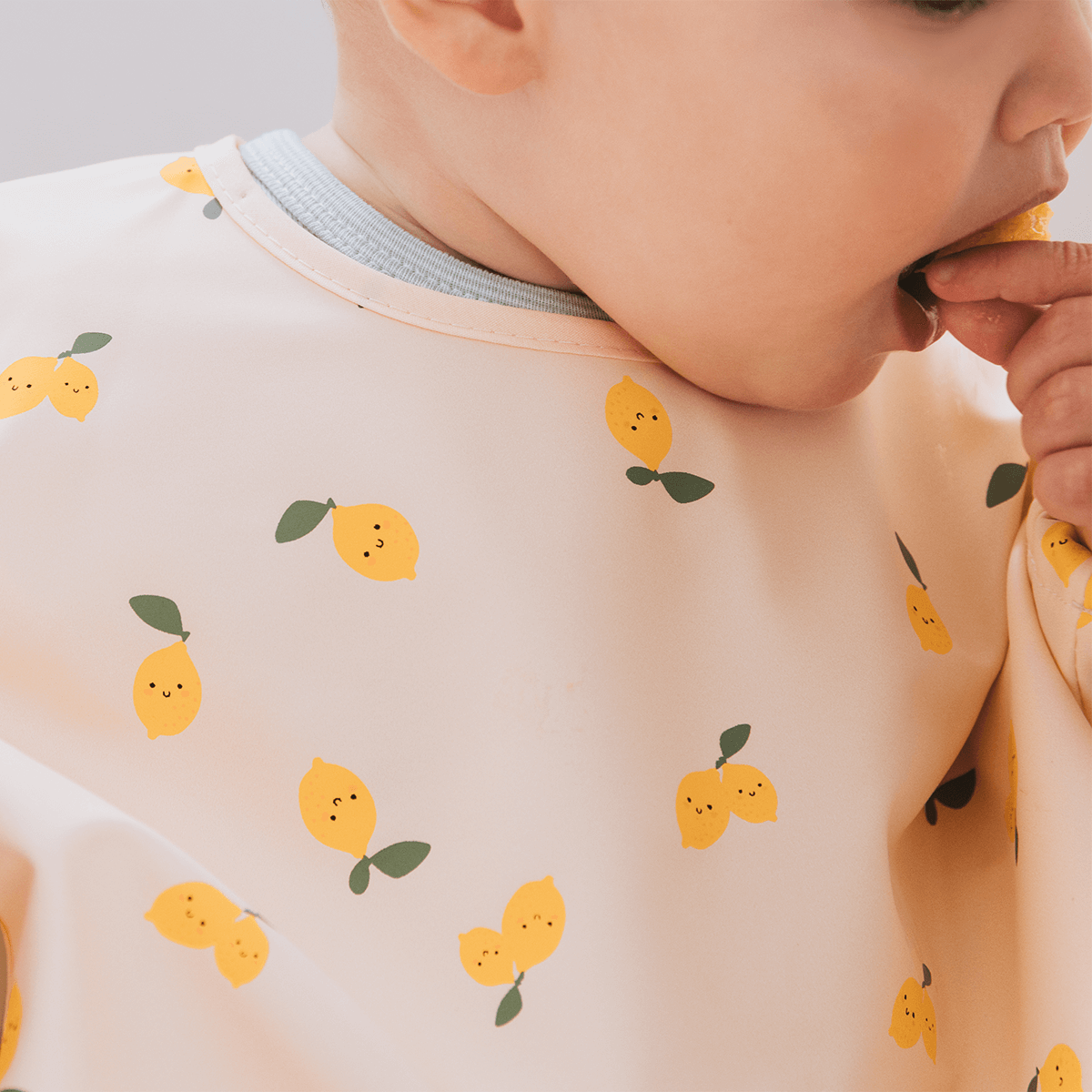 Bavoir bébé 37x42 cm imperméable - Bavoir tablier 12 mois - Fruity Citron