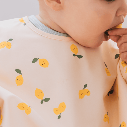 Bavoir bébé 37x42 cm imperméable - Bavoir tablier 12 mois - Fruity Citron
