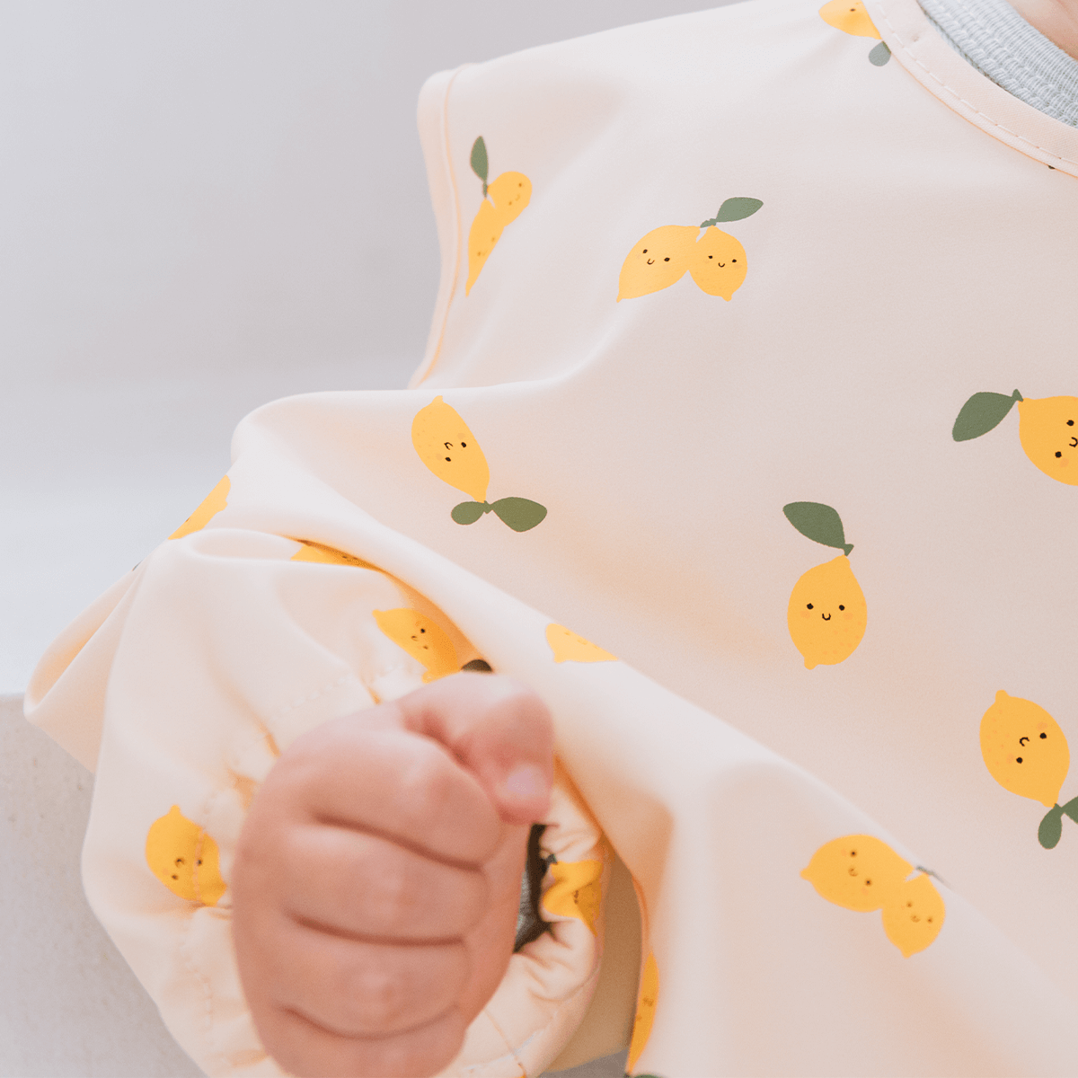 Bavoir bébé 37x42 cm imperméable - Bavoir tablier 12 mois - Fruity Citron