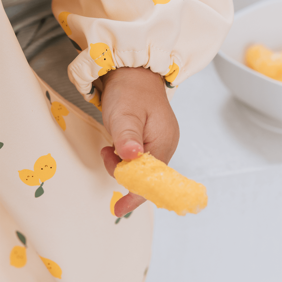 Bavoir bébé 37x42 cm imperméable - Bavoir tablier 12 mois - Fruity Citron