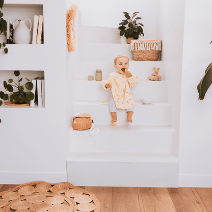 Bavoir bébé 37x42 cm imperméable - Bavoir tablier 12 mois - Fruity Citron