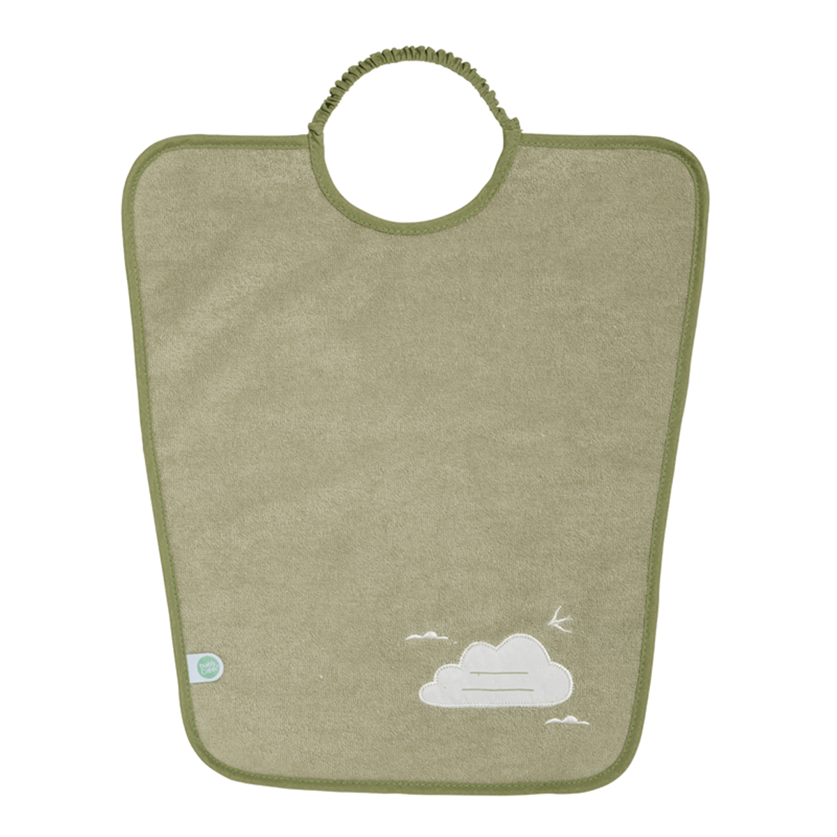 Bavoir maternelle 35x38 cm éponge avec étiquette prénom - Bavoir 24 mois - Montgolfière/Nuage