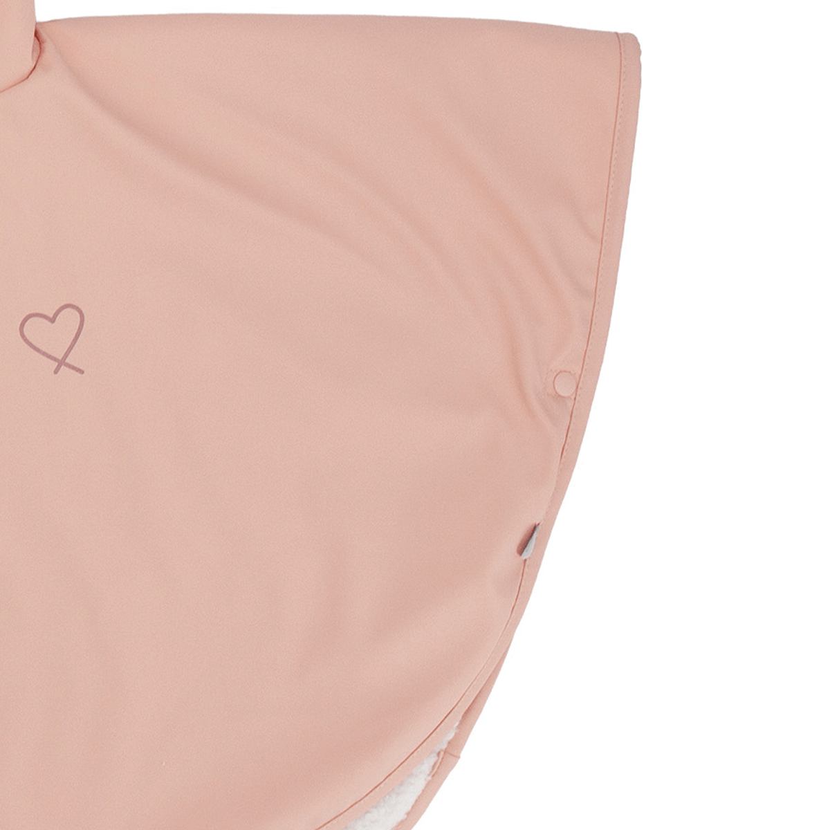Poncho bébé imperméable - Cape de pluie bébé bi-matière 9-36 mois - Rosée Cœur