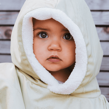 Poncho bébé imperméable - Cape de pluie bébé bi-matière 9-36 mois - Tilleul Trèfle