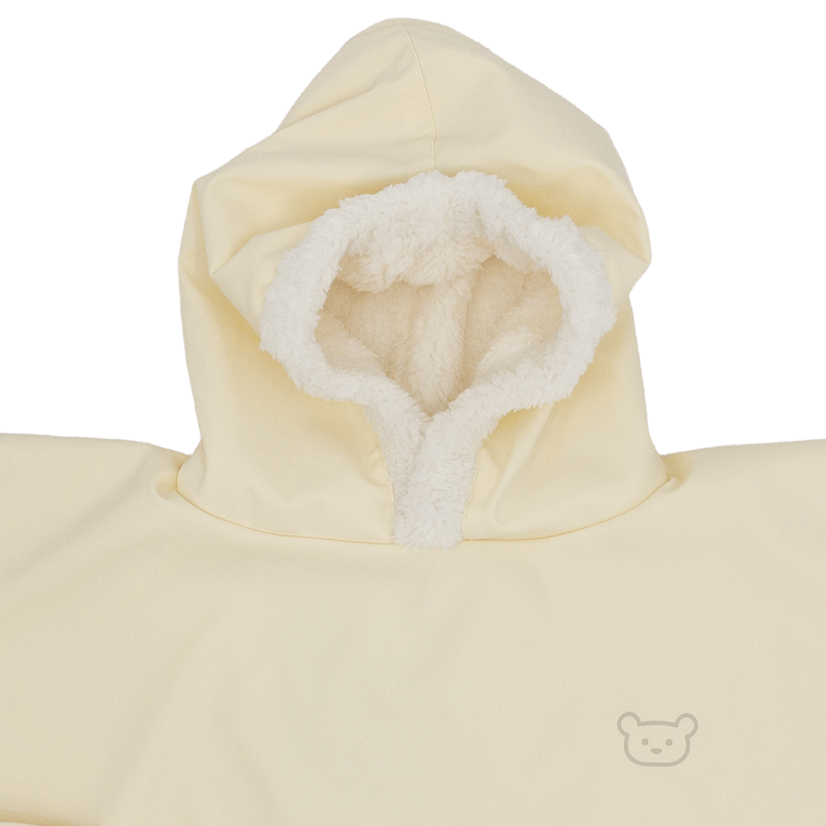 Poncho bébé Malin imperméable - Cape de pluie bébé bi-matière 9-36 mois - Sable Ourson