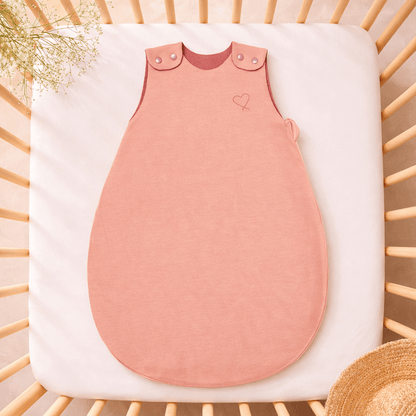 Gigoteuse été 0-6 mois 65 cm - Gigoteuse Tog 0,5 pour bébé - Rosée Cœur