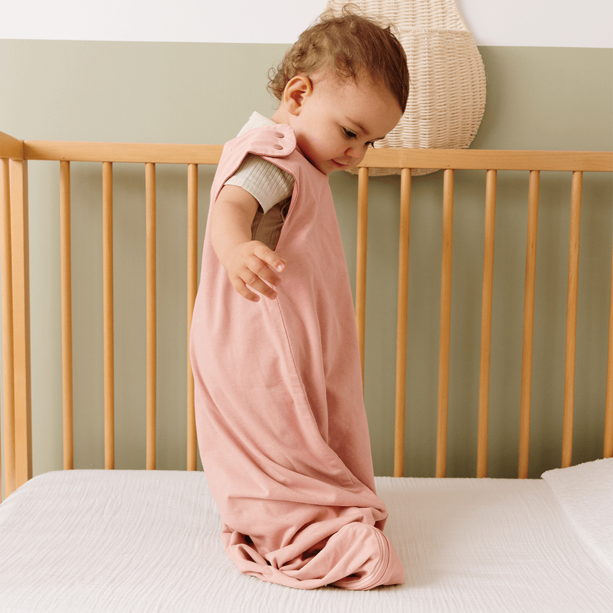 Gigoteuse été 6-24 mois 90 cm - Gigoteuse Tog 0,5 pour bébé - Rosée Cœur