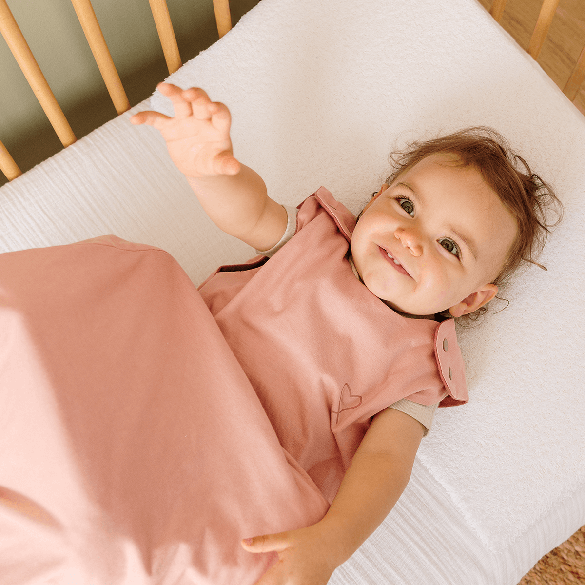 Gigoteuse été 6-24 mois 90 cm - Gigoteuse Tog 0,5 pour bébé - Rosée Cœur