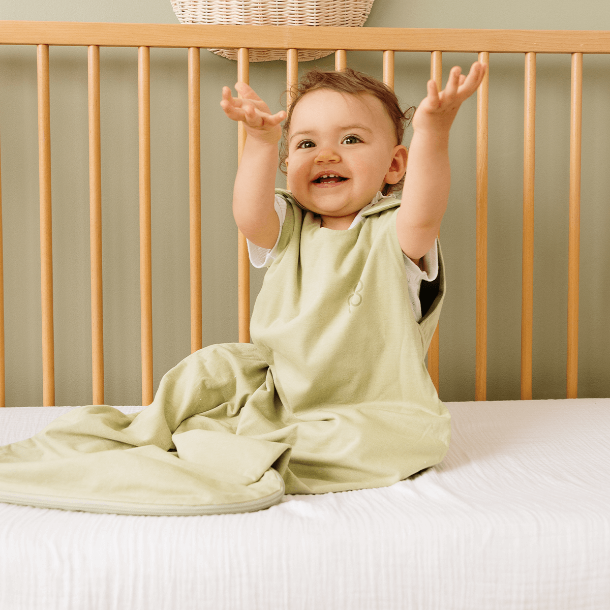 Gigoteuse été 6-24 mois 90 cm - Gigoteuse Tog 0,5 pour bébé - Tilleul Trèfle