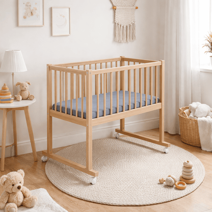 Drap-housse bébé 45x85 cm - Drap housse berceau - Uni Jersey Bleu Layette