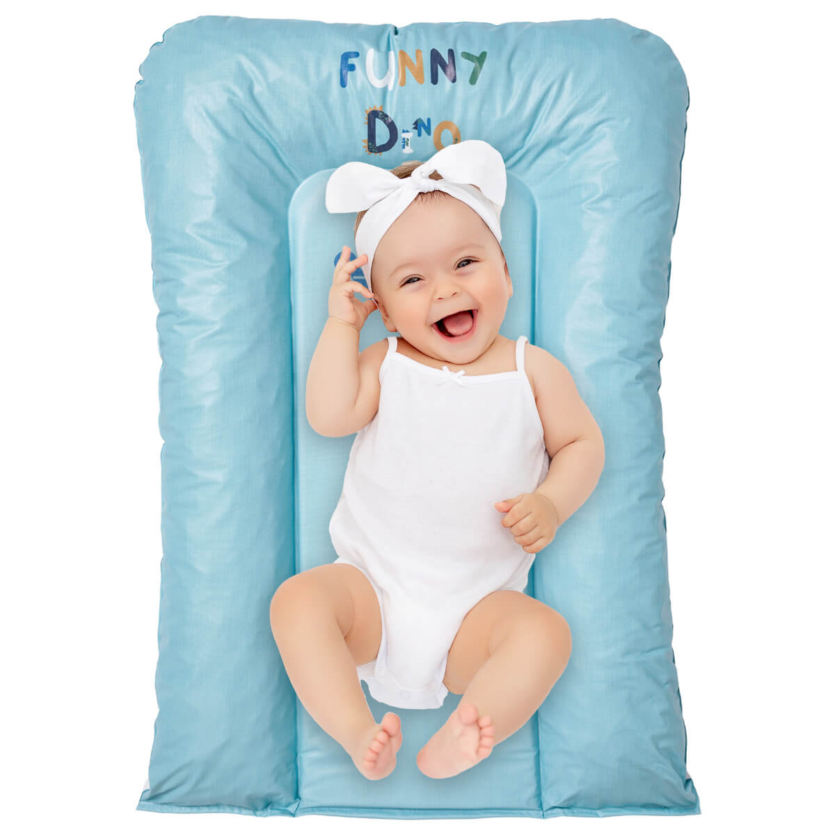 Matelas à langer bébé Bleu en PVC 50x70 cm FLOCONS