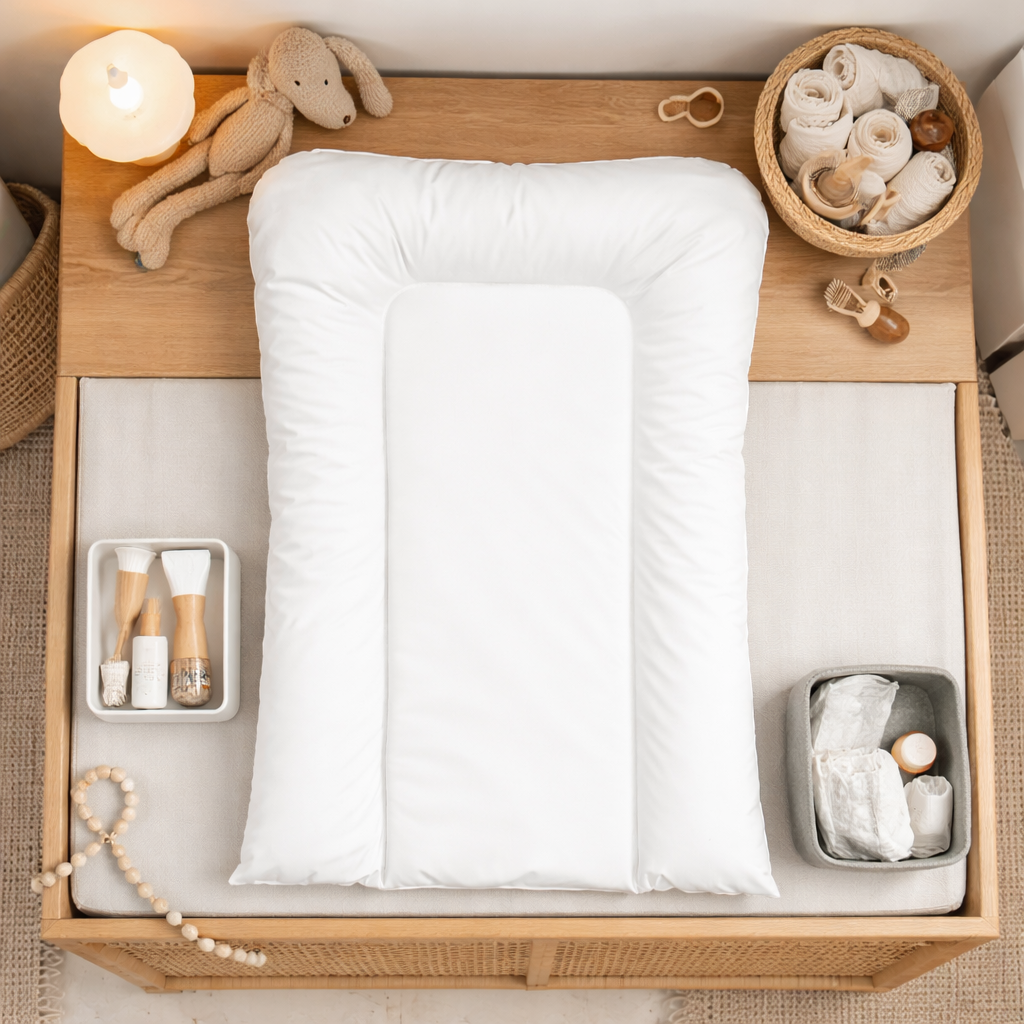 Matelas à langer Flocons 50x70 cm - Matelas à langer pour bébé en PVC - Blanc