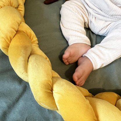 Coussin tresse Curry - Tresse bébé 200 cm