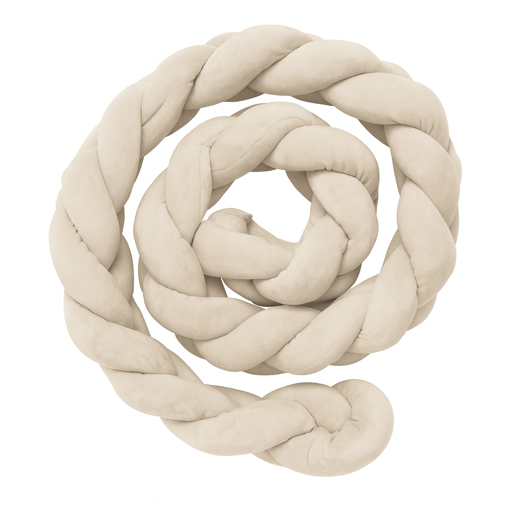 Coussin tresse Almond Milk - Tresse bébé 200 cm