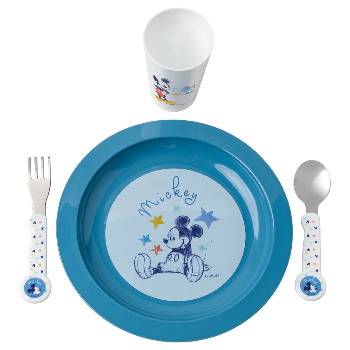 BB Kit - Repas ensemble vaisselle Mickey Cool - Disney Baby