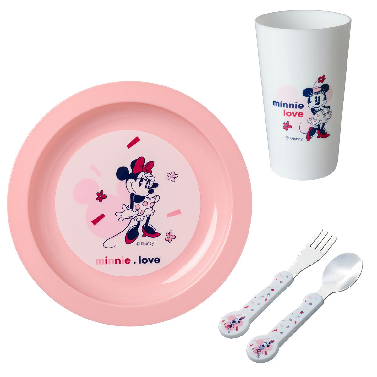 BB Kit - Repas ensemble vaisselle Minnie Confettis - Disney Baby