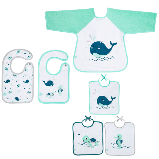 BB Kit - Bavoirs 0-18 mois éponge Bio Marin