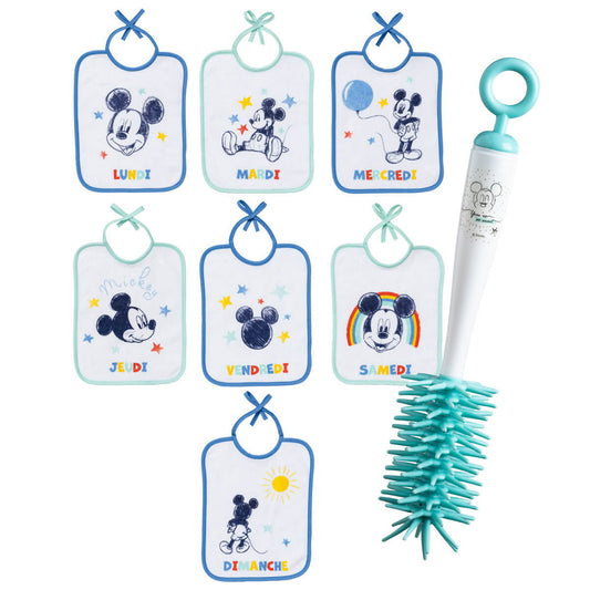 BB Kit - Repas Naissance Mickey Mouse - Vaisselle et Bavoirs - BB Malin