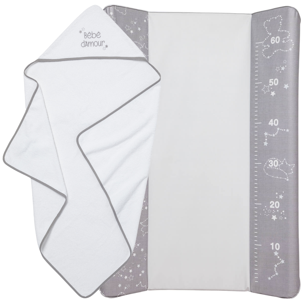 BB Kit Hygiène matelas à langer Premium + maxi cape de bain Constellations