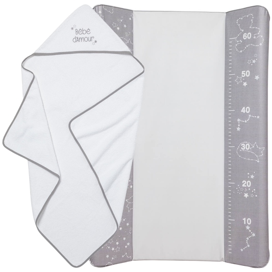 BB Kit Hygiène matelas à langer Premium + maxi cape de bain Constellations