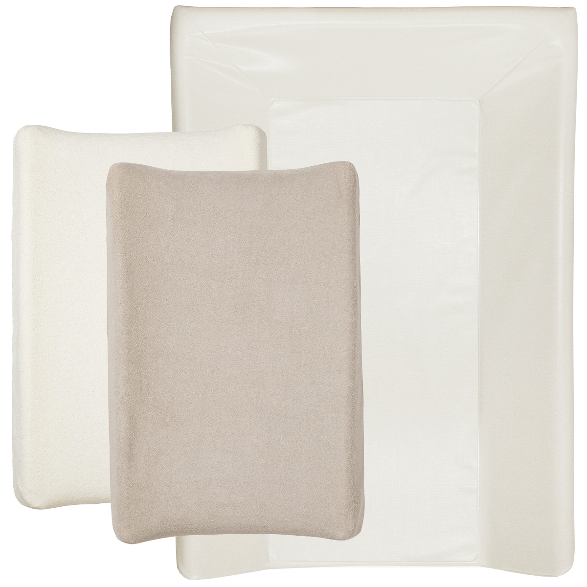 BB Kit hygiène matelas à langer + housses - Ecru / Taupe