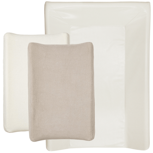 BB Kit hygiène matelas à langer + housses - Ecru / Taupe