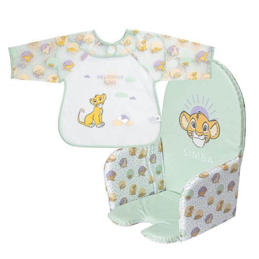 BB Kit repas - Tablier et Coussin de chaise haute Roi Lion Cosy Time - 12/18 mois - BB Malin