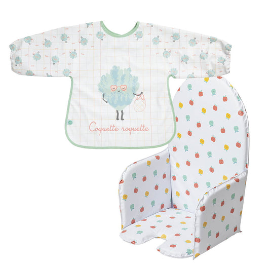 BB Kit repas - Tablier et Coussin de chaise haute Smoothie - 12 mois - BB Malin
