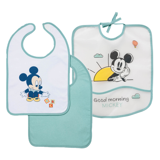 BB Kit repas bavoirs 6 mois Mickey Good Morning